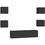  6-dijelni set TV ormarića crni od iverice | shoptok.hr