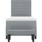  Krevet s opružnom podlogom s madracem i klupom svjetlosiva 90x200 cm tkanina | shoptok.hr