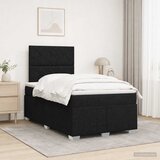  LED okvir za krevet s madracem Crna 120 x 200 cm Tkanina | shoptok.hr
