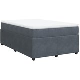 vidaXL Box spring postelja z vzmetnico temno siv 120x190 cm žamet, (21304587) | Shoptok.si