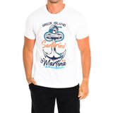 La Martina Majice s kratkimi rokavi TMR325-JS354-00001 Bela | Shoptok.si