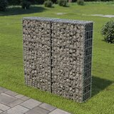 vidaXL Gabionska stena s pokrovi iz pocinkanega jekla 100x20x100 cm Cene