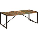 vidaXL Blagovaonski stol od masivnog obnovljenog drva 220 x 100 x 75 cm | shoptok.hr