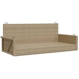  Klupa za ljuljanje bež 119 x 56 x 48 cm od poliratana | shoptok.hr