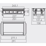 Gtv vgradna vtičnica za pisarne 3x 230V + 2x usb | Shoptok.si