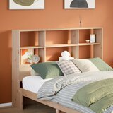 vidaXL Vzglavje s predelki 140 cm trdna borovina, (21532631) | Shoptok.si