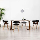  Blagovaonske stolice crne 4 kom umjetna koža i savijeno drvo | shoptok.hr