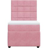vidaXL Box spring krevet s madracem ružičasti 90x190 cm baršunasti | shoptok.hr