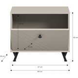 XXXL Garderobna Klop Notes, Pribl. 60x50x35 Cm Peščeno Bež | Shoptok.si