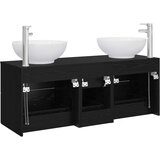  Set namještaja za kupaonicu 3 kom. Crna 49,5 x 44,5 x 65 cm | shoptok.hr
