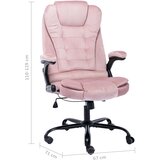  Uredska stolica ružičasta baršunasta | shoptok.hr