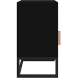 vidaXL Noćni ormarić crni 40x30x55 5 cm konstruirano drvo i željezo | shoptok.hr