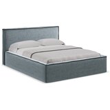 Makamii Svetlo modra oblazinjena zakonska postelja s prostorom za shranjevanje z letvenim dnom 160x200 cm Anani – | Shoptok.si