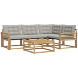  Set vanjskih sofa 5 kom. Bijela i svjetlosiva | shoptok.hr