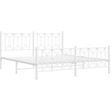 Metalni okvir kreveta uzglavlje i podnožje bijeli 180x200 cm | shoptok.hr