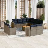 vidaXL 12-dijelni set vrtnih sofa od poliratana s jastucima sivi | shoptok.hr