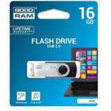 Goodram UTS2 USB izbrisljiv spominski pogon 16 GB USB Tip-A 2.0 Črna | Shoptok.si
