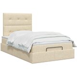  Krevet od pjene s madracem i LED-om Krem 120 x 200 cm Tkanina | shoptok.hr