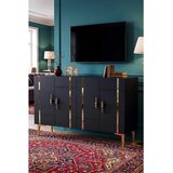 Hanah home komoda Ilay 120, 120 cm, antracit / zlatna | Eponuda.com