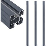 vidaXL Ograjni stebrički 3 kosi temno sivi 185 cm aluminij Cene