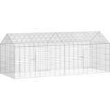  Kavez za zečeve Srebrno 200 x 78 x 78 cm Cinkani čelik | shoptok.hr