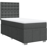  Krevet s oprugama i madracem tamnosivi 100 x 200 cm od tkanine | shoptok.hr