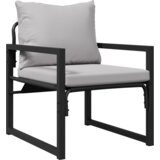 vidaXL Sjedeća garnitura za vrt 4 pcs Crna 61 x 72.5 x 71 cm Čelik | shoptok.hr