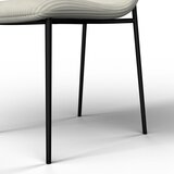 Bessagi Home Stol Amy, Bež, Rebrasti Žamet | Shoptok.si
