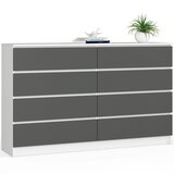 AKORD KOMODA K160 8SZ CLP BELE / SIVA, (21703150) Cene