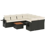 vidaXL 9-dijelni set vrtnih sofa s jastucima crni od poliratana | shoptok.hr