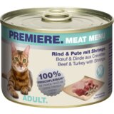 Premiere cat meat menu adult govedina,ćuretina,škampi 200g konzerva cene