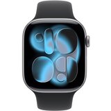 Apple Watch Serija 11 GPS 46mm S/M / A MEV04ZR Aluminijsko kucište Space Gray Sportski remen crni. | shoptok.hr