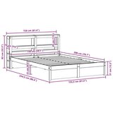  Konstrukcija postelje z vzglavjem Voskast rjav 150 x 200 cm, (5000120912) | Shoptok.si
