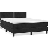 The Living Store Box spring postelja z vzmetnico črna 140x200 cm žamet - Box Spring Postelja, (21490391) | Shoptok.si