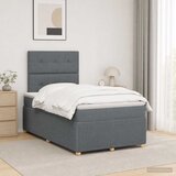  Boxspring krevet s madracem Tamnosiva 120 x 190 cm Tkanina | shoptok.hr