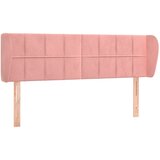Maison Chic posteljno vzglavje - vzglavna omarica - nočna omarica z ušesi roza 147x23x78/88 cm žamet, (21710546) | Shoptok.si