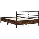  Okvir za krevet boja hrasta 120x190cm konstruirano drvo i metal | shoptok.hr