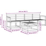  Set vanjskih sofa 5 kom. Prirodna | shoptok.hr