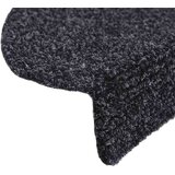  Prostirke za stepenice, samoljepljive, 10 kom, 56x17x3 cm, crne, poluokrugle | shoptok.hr