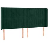  LED uzglavlje tamnozeleno 203 x 16 x 118/128 cm baršunasto | shoptok.hr