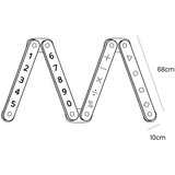 MeowBaby Siva senzorna staza od borovine 10x408x5 cm Montessori - | shoptok.hr