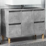 vidaXL Omarica za umivalnik betonsko siva 80x33x60 cm inženirski les Cene