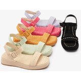Resti Beige women's sandals with rhinestones Franssia - Footwear | shoptok.hr
