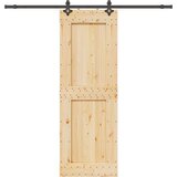vidaXL Klizna vrata s priborom za montažu 80 x 210 cm masivna borovina | shoptok.hr