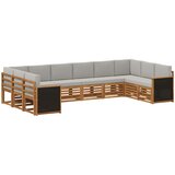  Set vanjskih sofa 7 kom. Prirodna i svjetlosiva | shoptok.hr