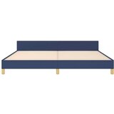  Posteljni okvir z vzglavjem moder 200x200 cm blago, (20795089) | Shoptok.si