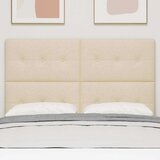  LED glava kreveta S LED lampica Krema 144 cm Poliester | shoptok.hr