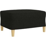 vidaXL 3-dijelni set sofa s tabureom crni od tkanine | shoptok.hr