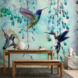  Foto tapeta - Flying Hummingbirds (Green) 147x105 Samoljepljiva | shoptok.hr