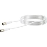 SCHWAIGER antene\, SAT priključni kabel [1x hitri moški konektor F - 1x hitri moški konektor F] 5.00 m 10 dB štirikratno oklopljen bela, (20431513) Cene